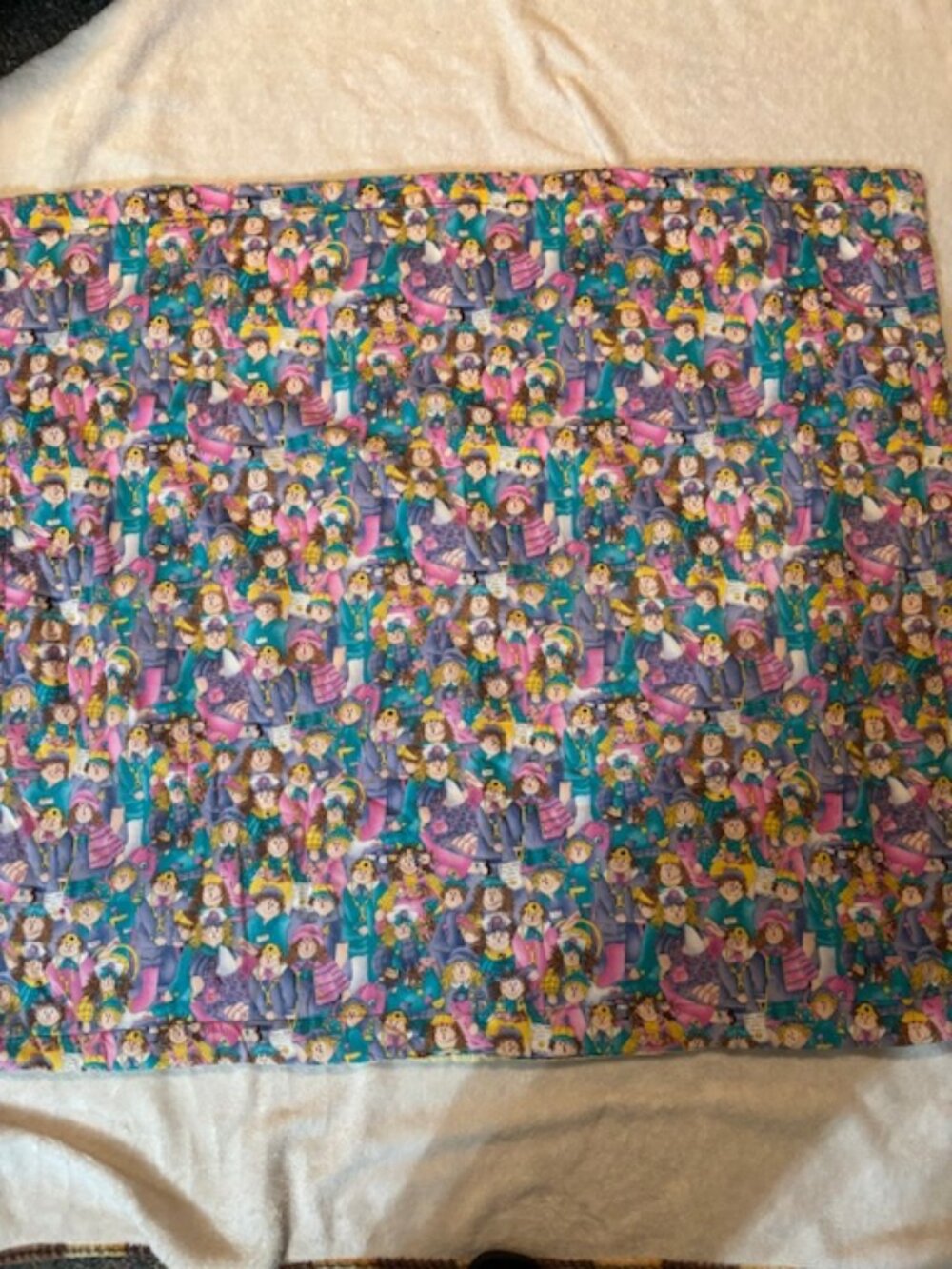 Made With Tender Loving Care By Springfield Ladies 40" X 35" Doll Blanket